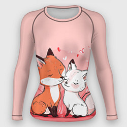 Рашгард женский Влюбленные милые лисички, цвет: 3D-принт