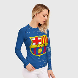Рашгард женский Футбольный клуб Барселона - логотип крупный, цвет: 3D-принт — фото 2
