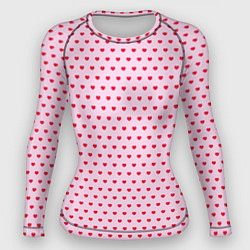 Рашгард женский Мелкие сердечки паттерн, цвет: 3D-принт
