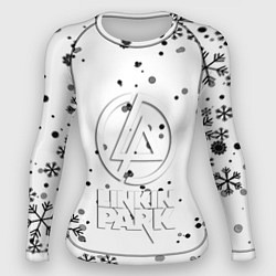 Рашгард женский Linkin park текстура зима рок, цвет: 3D-принт
