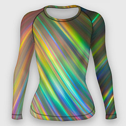 Женский рашгард Радужные линии лучи
