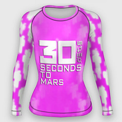 Рашгард женский 30 seconds to mars pink, цвет: 3D-принт