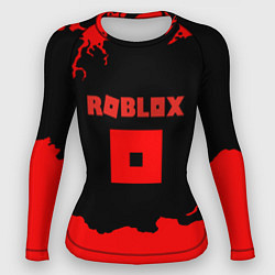Рашгард женский Roblox краски красные, цвет: 3D-принт