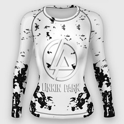 Женский рашгард Linkin park краски лого чёрно белый