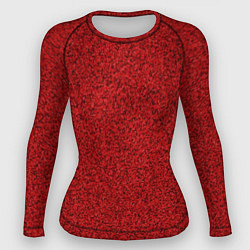 Рашгард женский Тёмный красный мелкая мозаика, цвет: 3D-принт