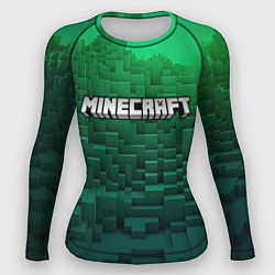 Рашгард женский Minecraft logo green, цвет: 3D-принт