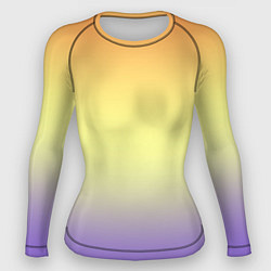 Женский рашгард Градиент жёлто-сиреневый светлый