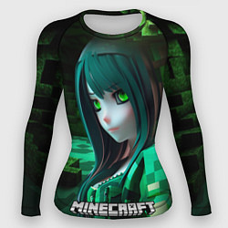 Рашгард женский Minecraft девушка зеленые кубики, цвет: 3D-принт