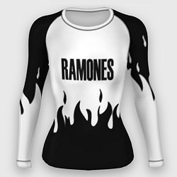 Женский рашгард Ramones fire black rock