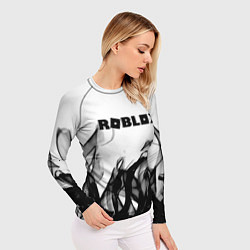 Рашгард женский Roblox flame текстура, цвет: 3D-принт — фото 2