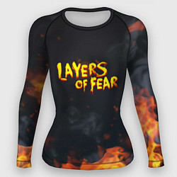Рашгард женский Layers of Fear огненный стиль хоррор, цвет: 3D-принт