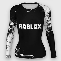 Рашгард женский Roblox текстура краски белые, цвет: 3D-принт