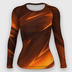 Женский рашгард Geometry stripes orange