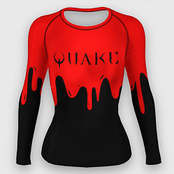 Рашгард женский Quake краски текстура шутер, цвет: 3D-принт