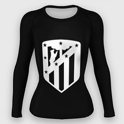 Рашгард женский Атлетико Мадрид белое лого фк, цвет: 3D-принт
