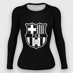 Женский рашгард Barcelona fc club белое лого
