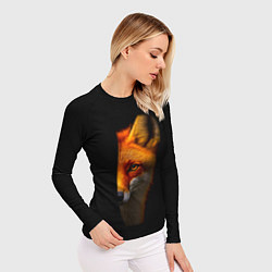 Рашгард женский Морда рыжей лисы, цвет: 3D-принт — фото 2