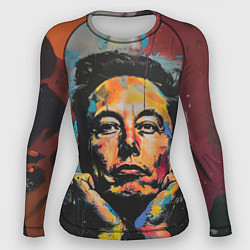 Рашгард женский Илон Маск граффити портрет, цвет: 3D-принт