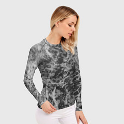 Рашгард женский Абстракция - серый антрацит, цвет: 3D-принт — фото 2
