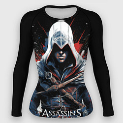 Рашгард женский Assassins creed мазки красок, цвет: 3D-принт