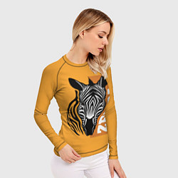Рашгард женский Zebra head, цвет: 3D-принт — фото 2