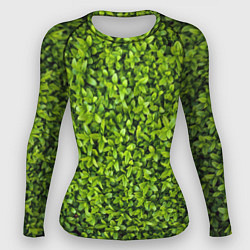 Рашгард женский Зелёная трава листья, цвет: 3D-принт