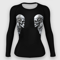 Рашгард женский Skulls and Wings Mechanic, цвет: 3D-принт