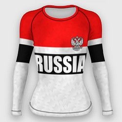 Рашгард женский Россия - униформа классическая с гербом, цвет: 3D-принт