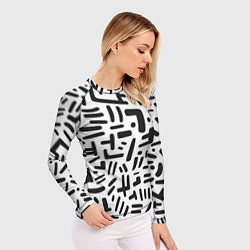 Рашгард женский Паттерн линиями, цвет: 3D-принт — фото 2