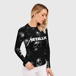 Рашгард женский Metallica - logo rock group, цвет: 3D-принт — фото 2