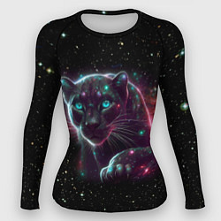 Рашгард женский Межгалактическая пантера - космос от нейросети, цвет: 3D-принт