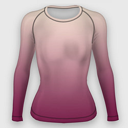 Женский рашгард Градиент бежевый в пурпурный