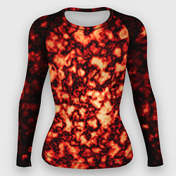 Рашгард женский Узор огня, цвет: 3D-принт