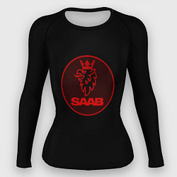 Женский рашгард Saab red logo