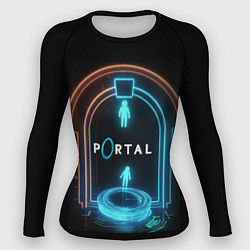 Женский рашгард Portal neon style logo