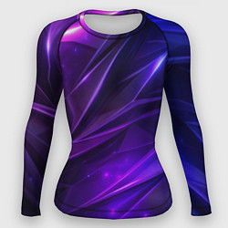 Рашгард женский Фиолетовая объемная неровная текстура, цвет: 3D-принт
