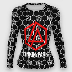 Рашгард женский Linkin park logo pattern, цвет: 3D-принт