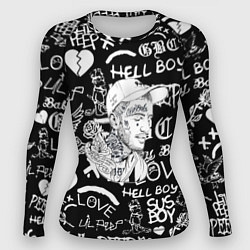 Рашгард женский Lil Peep pattern автографы лого, цвет: 3D-принт