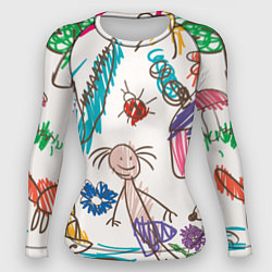 Рашгард женский Детский принт, цвет: 3D-принт