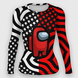 Рашгард женский Among us usa style, цвет: 3D-принт