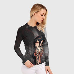Рашгард женский Татуированная брюнетка, цвет: 3D-принт — фото 2