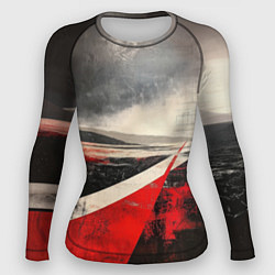 Женский рашгард Футуристичный пейзаж в ретро стиле