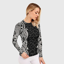 Рашгард женский Скандинавский кельтский узор, цвет: 3D-принт — фото 2