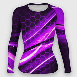 Рашгард женский Неоновая броня текстура, цвет: 3D-принт