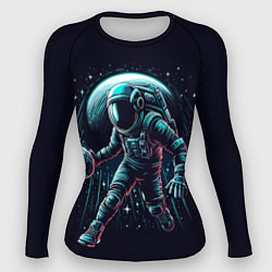 Рашгард женский Космонавт играет в баскетбол, цвет: 3D-принт