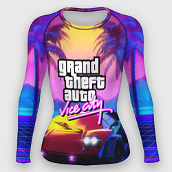 Рашгард женский Vice city retro wave Lambo, цвет: 3D-принт