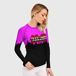 Рашгард женский Tekken розовая геометрия, цвет: 3D-принт — фото 2