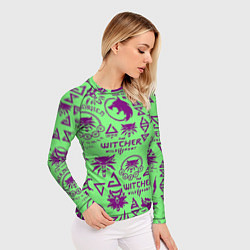 Рашгард женский Ведьмак паттерн логотипы, цвет: 3D-принт — фото 2