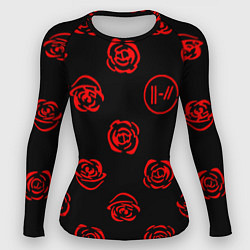 Рашгард женский Twenty one pilots rose pattern, цвет: 3D-принт