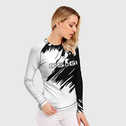 Рашгард женский CSGO белые краски, цвет: 3D-принт — фото 2